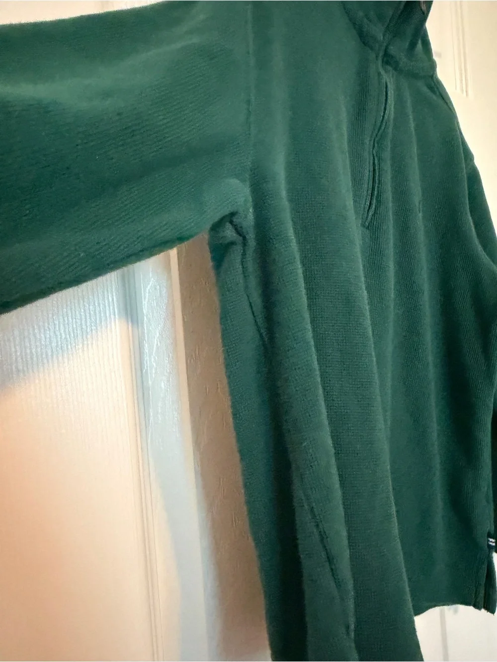 Nautica Boys Size 8 Green Waffle Knit Quarter Zip Pullover Sweater